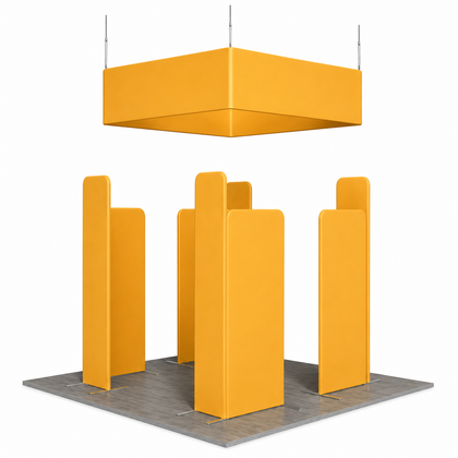 10x10 8-Panel Magnetic Banner Wall Trade Show Booth Kit