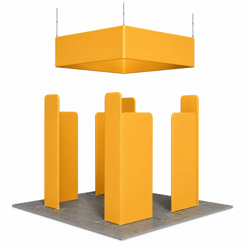 10x10 8-Panel Magnetic Banner Wall Trade Show Booth Kit