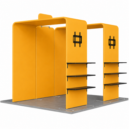 10x10 Double Arch Monitor Trade Show Booth Kit