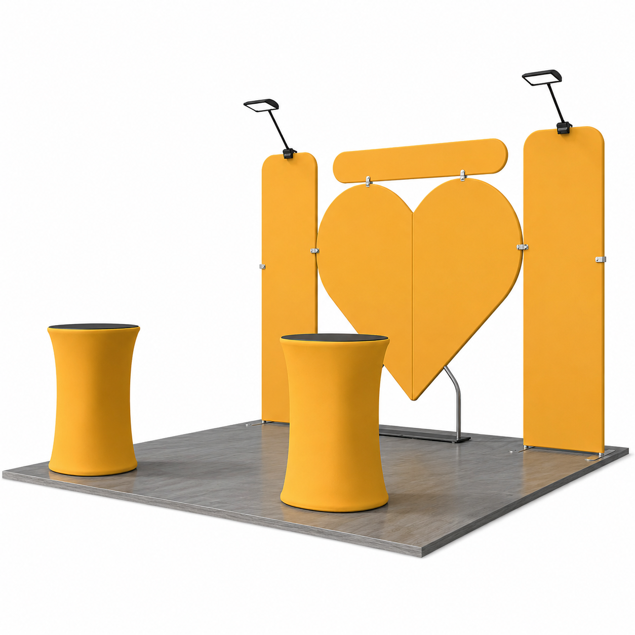 10x10 Heart-Shaped Backdrop Trade Show Booth Kit