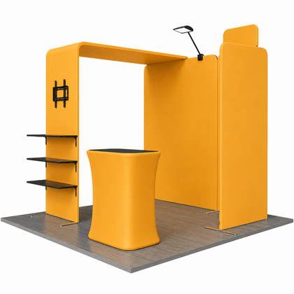 10x10 Magnetic Banner Monitor Trade Show Booth Kit