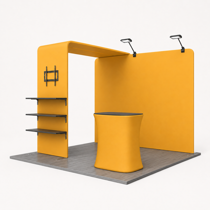 10x10 Pop-Up Monitor Backwall Trade Show Booth Kit