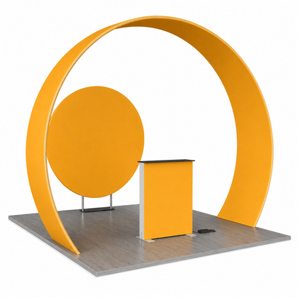 10x10 Round Arch Backlit Counter Trade Show Booth Kit