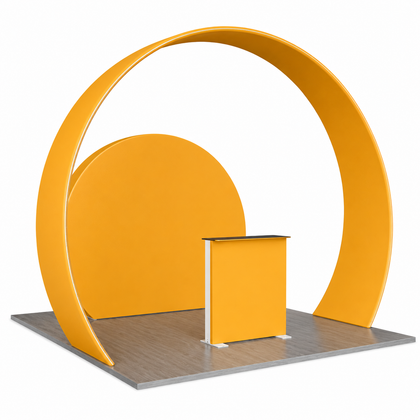 10x10 Tapered Arch Backlit Counter Trade Show Booth Kit