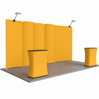 10x20 Curved Magnetic Banner Wall Trade Show Booth Kit