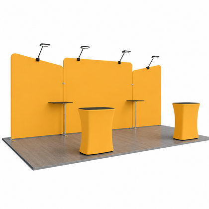 10x20 Slanted Banner Counter Display Trade Show Booth Kit