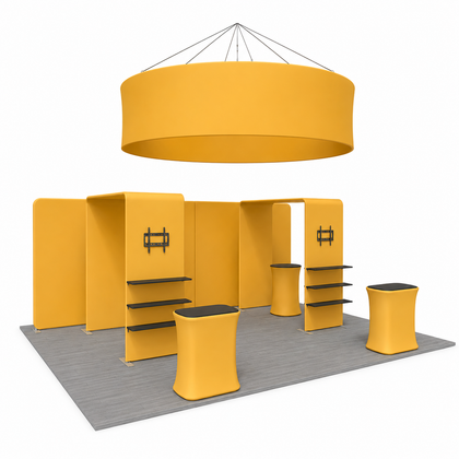 20x20 Arch Backdrop Counter Island Trade Show Booth Kit