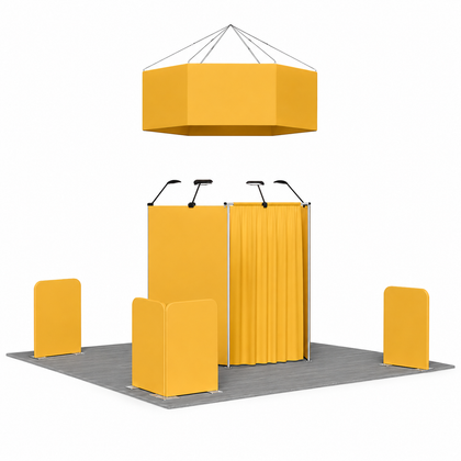 20x20 Hexagon Enclosure Island Trade Show Booth Kit