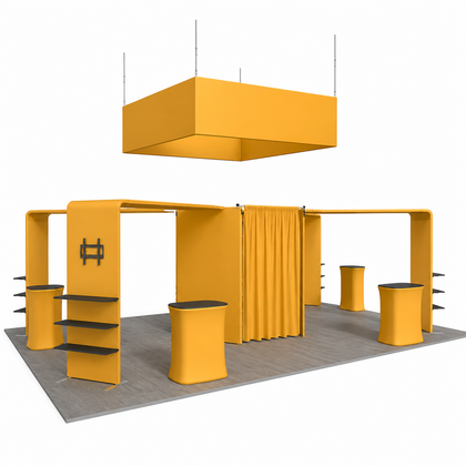 30x20 Hexagonal Meeting Island Trade Show Booth Kit