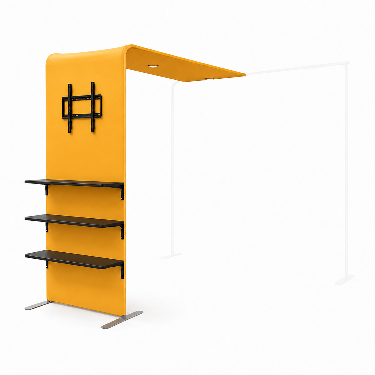 L Shaped Display Shelf & TV Rack