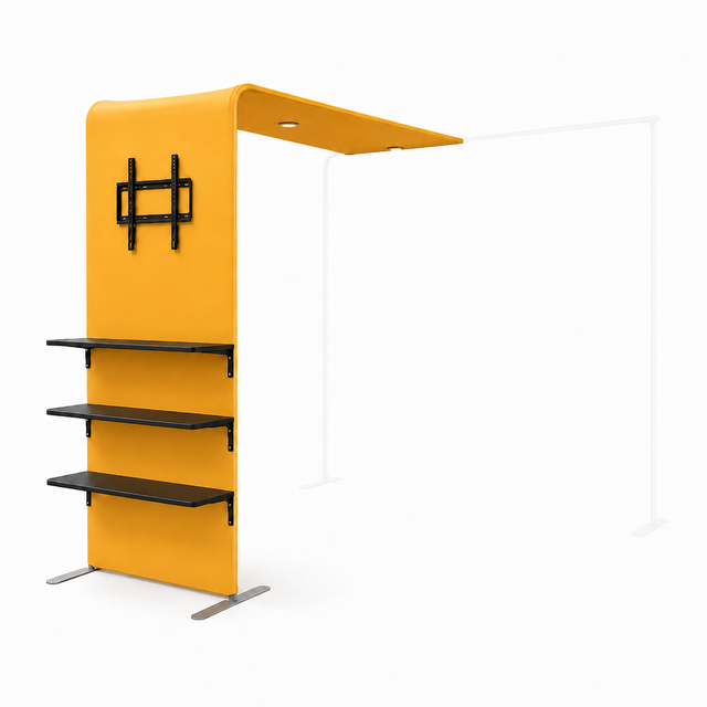 L Shaped Display Shelf & TV Rack