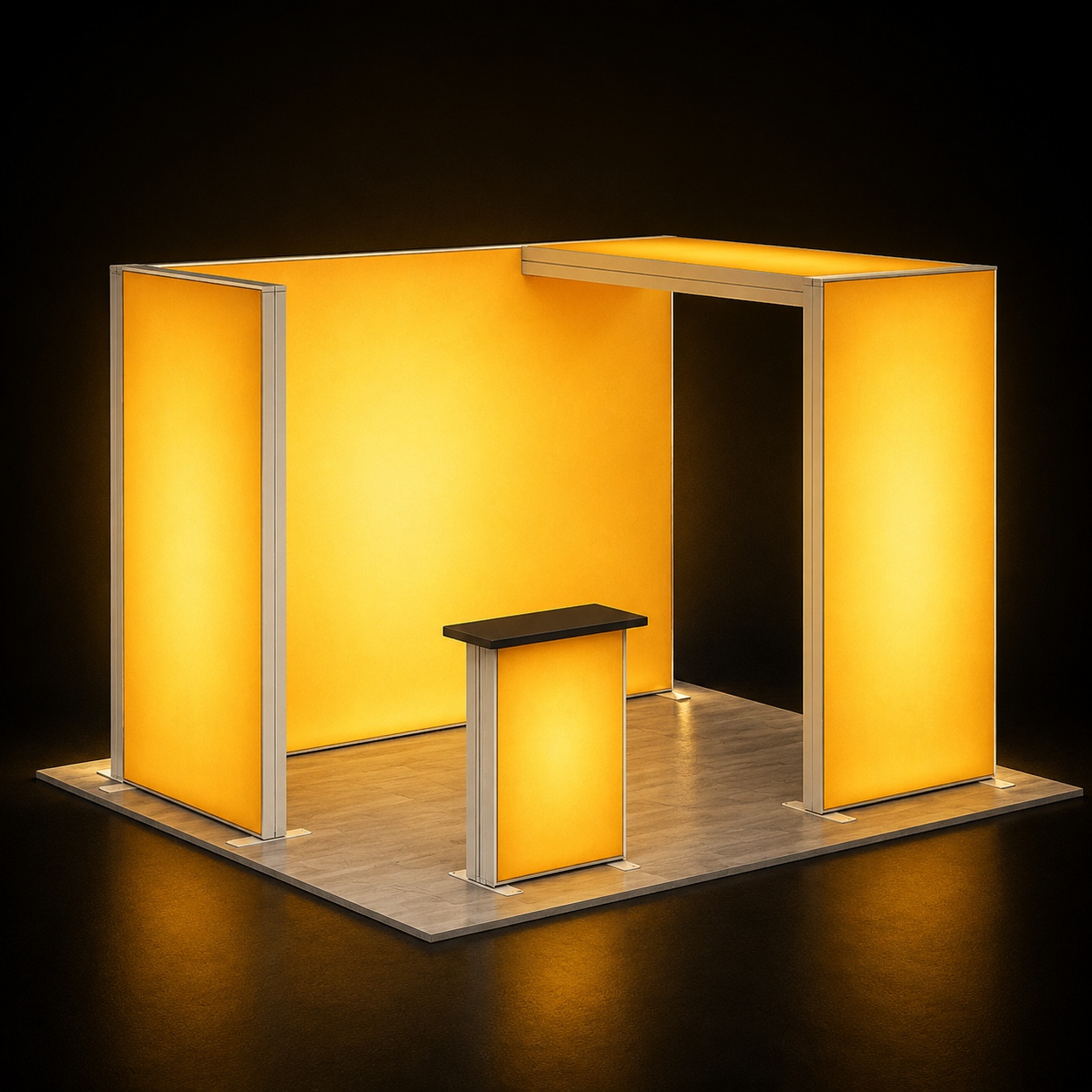 SEG Lightbox Archway Backdrop with Side Wall Trade Show Booth Kit
