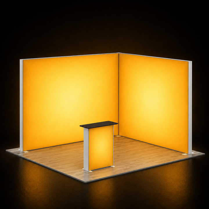 SEG Lightbox Backdrop with Side Panel Trade Show Booth Kit